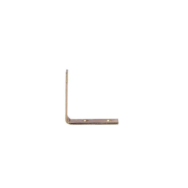 ProSource CB-S02-C4PS Corner Brace, 2 in L, 2 in W, 5/8 in H, Steel, Bright Brass, 1.8 mm Thick Material